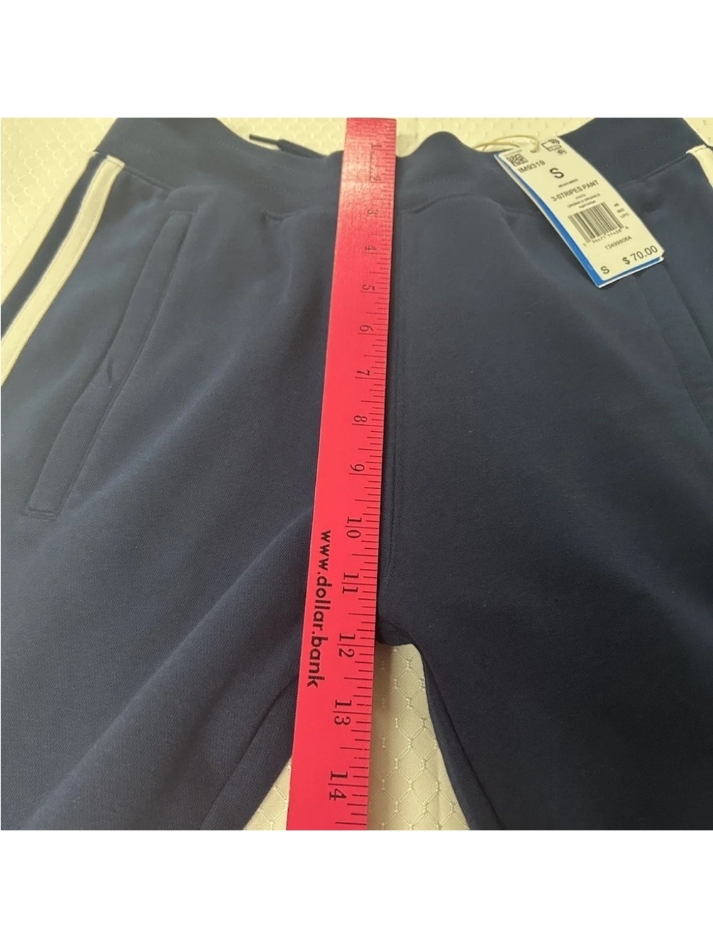 Adidas Men's S Jogger Pants 3 Stripe Fleece Red Green - Picture 13 of 13